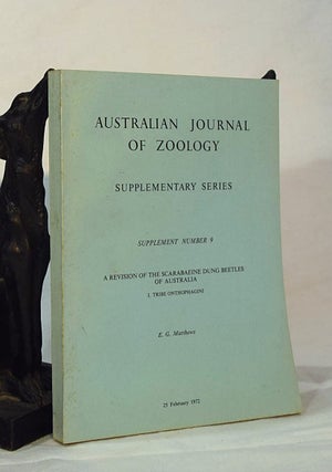 Item #193041 AUSTRALIAN JOURNAL OF ZOOLOGY. Supplementary Series No.9.A Revision of The...