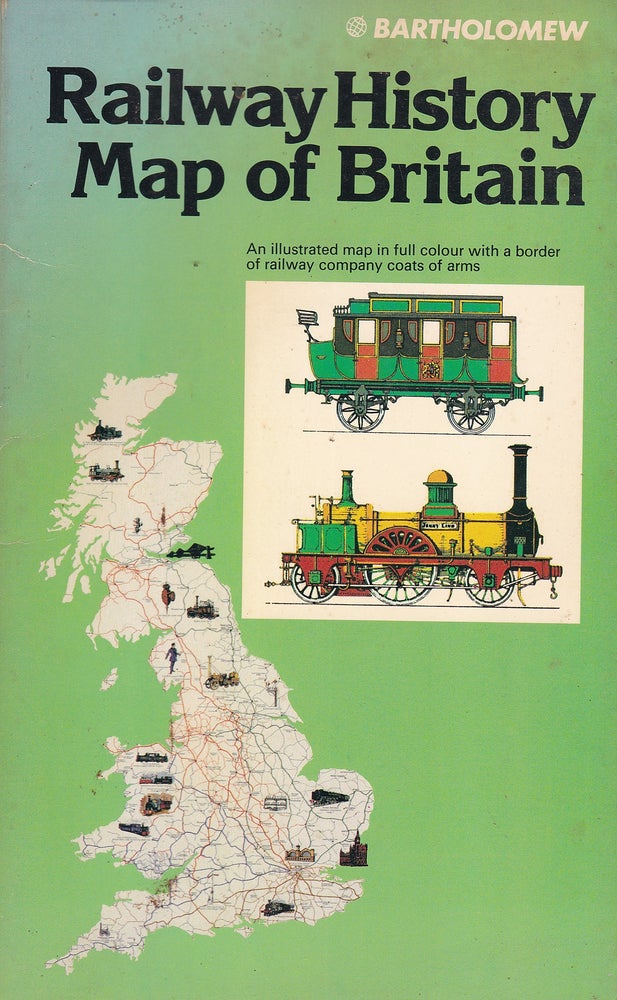 Item #193245 RAILWAY HISTORY MAP OF BRITAIN. BARTHOLOMEW.