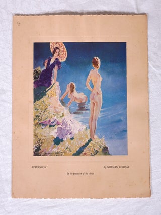 Three Norman Lindsay Christmas Cards. AFTERNOON, BROKEN WATER & SUNLIGHT & WATER.