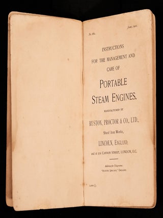 INSTRUCTIONS FOR THE MANAGEMENT AND CARE OF PORTABLE STEAM ENGINES.