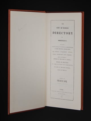 THE CITY OF SYDNEY DIRECTORY FOR MDCCCXLIV-V.