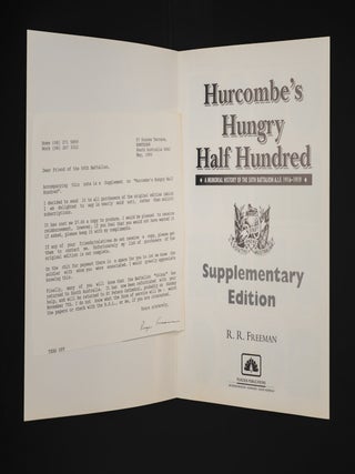 HURCOMBE'S HUNGRY HALF HUNDRED. A Memorial History of the 50th Battalion A.I.F. 1916-1919. With the supplement.
