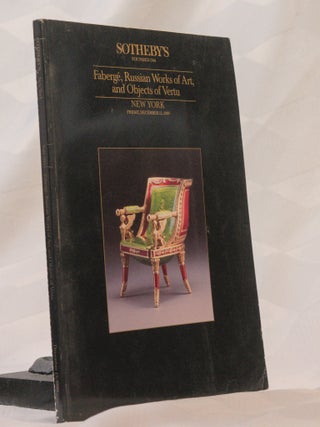 Faberg&eacute;, Russian Works of Art, and Objects of Vertu. Friday, December 15, 1989