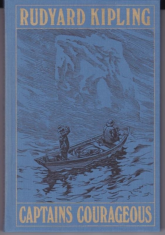 Item #24480 CAPTAINS COURAGEOUS.A Story of The Grand Banks.; Illustrated by I.W.Taber. Rudyard KIPLING.