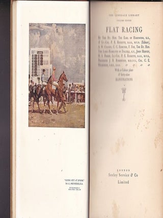 Item #24706 FLAT RACING. The Earl of HAREWOOD, Lt Col P. E RICKETTS