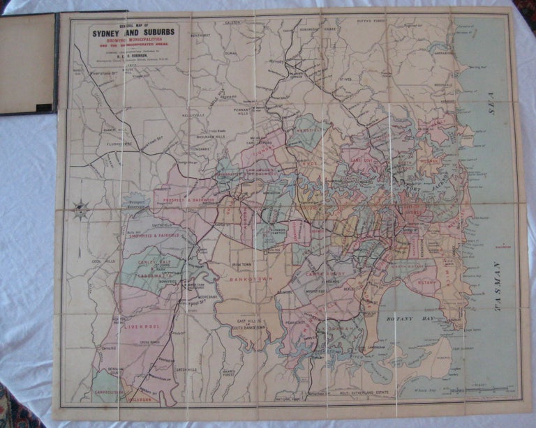 Item #24745 General Map of Sydney and Suburbs showing municipalities and the unincorporated areas. ROBINSON.