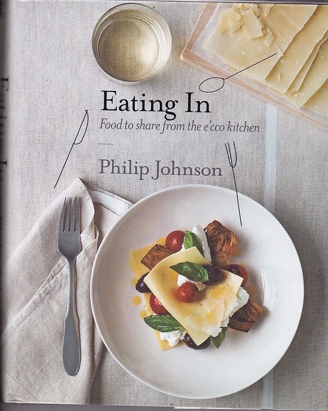 Item #24870 EATING IN Food to share from the e'cco kitchen. Philip JOHNSON.