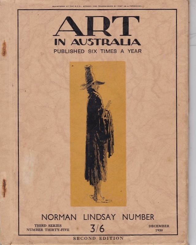 Item #24944 NORMAN LINDSAY NUMBER Art in Australia. A Quarterly Magazine. Third Series, Number Thirty-Five. URE SMITH.