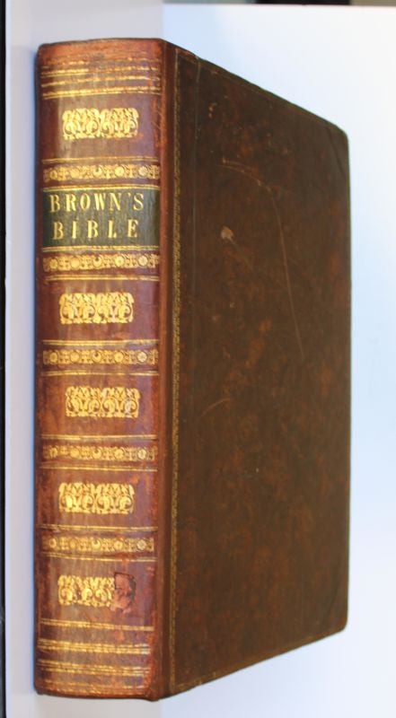 Item #25857 THE EVANGELICAL FAMILY BIBLE Containing the Sacred Texts of the Old and New Testament with the Apocrypha at Large From The Evangelical writings of The Celebrated Knight, Rev. Joseph; Henry, Matthew; Brown; Gill; Doddridge; Burkit; Poole; Romaine; Scott; Hawker; etc. KNIGHT Rev. Joseph.