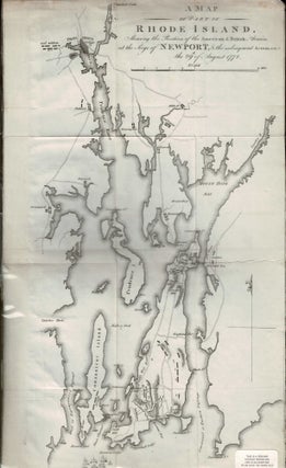 Item #26050 A Map of Part of Rhode Island Shewing the Positions of the American and British...