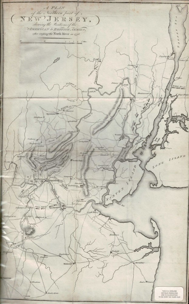 Item #26051 A Plan of the Northern part of New Jersey shewing the Positions of the American and British Armies after crossing the North River in 1776. John MARSHALL.