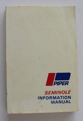 Item #26414 PIPER SEMINOLE PA-44-180 Information Manual. Piper