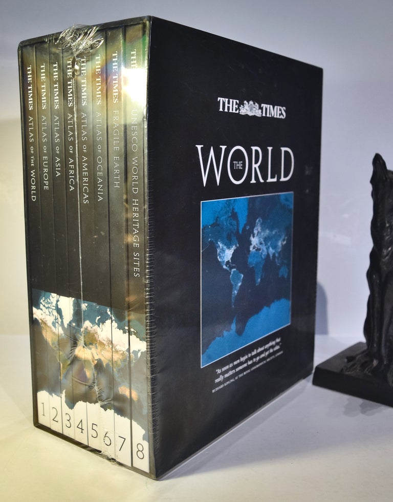 Item #26628 THE WORLD ATLAS. 8 VOLUMES IN SLIPCASE. THE TIMES.